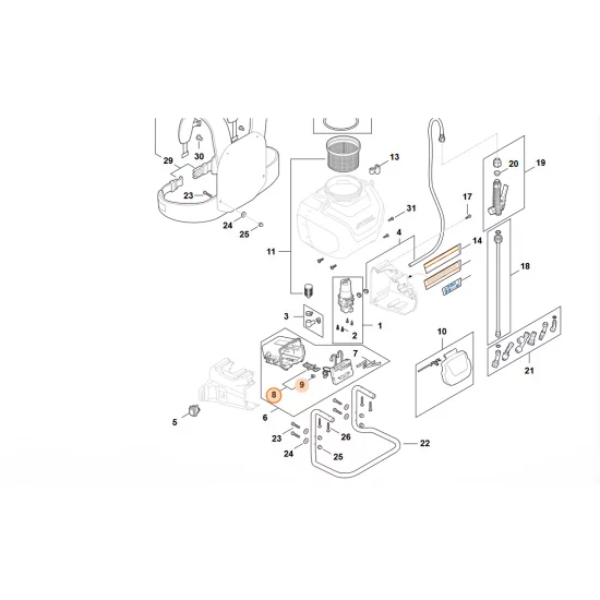 STIHL  Dźwignia blokująca 6368 430 9800